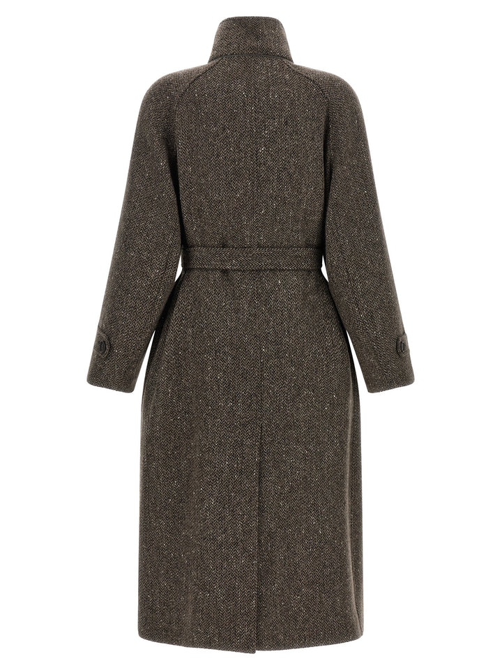 Brunello Cucinelli Brown Virgin Wool Coat