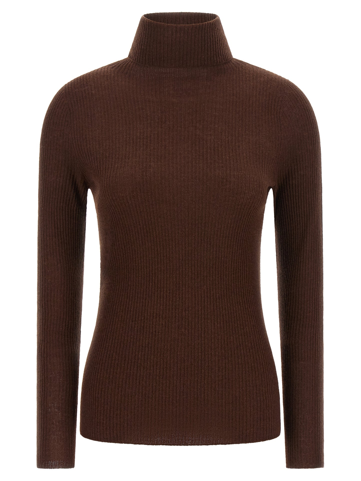 Fabiana Filippi Brown Virgin Wool Cardigan