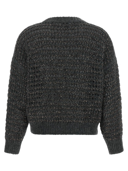 Brunello Cucinelli Gray Elastane Cardigan