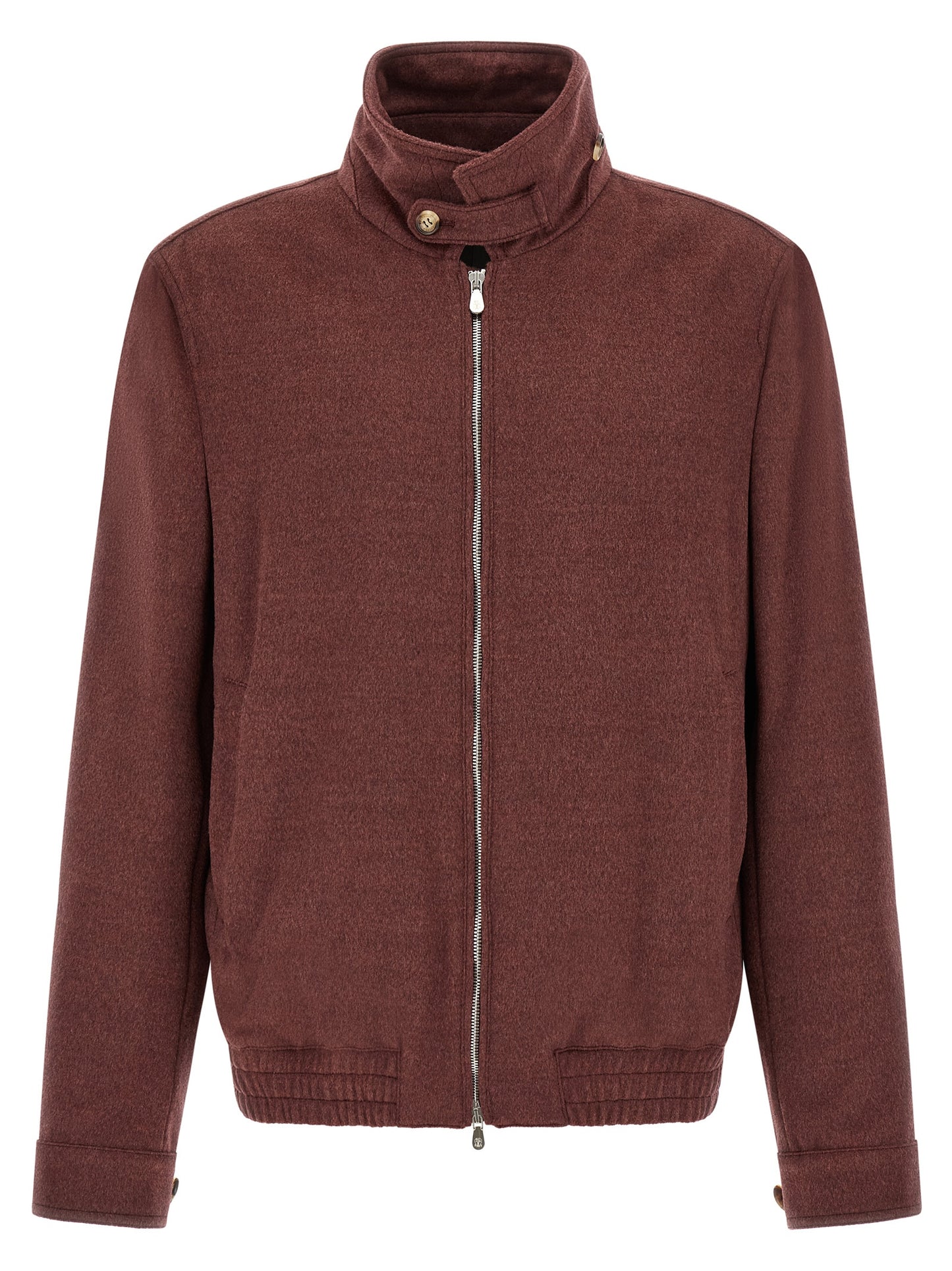 Brunello Cucinelli Bordeaux Virgin Wool Bomber