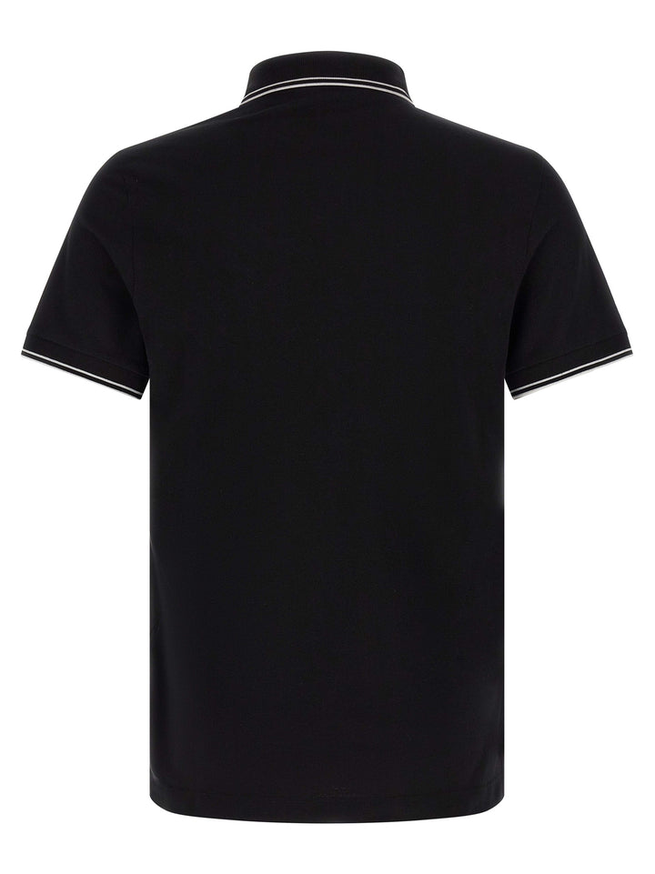Stone Island Black Cotton Polo Shirt
