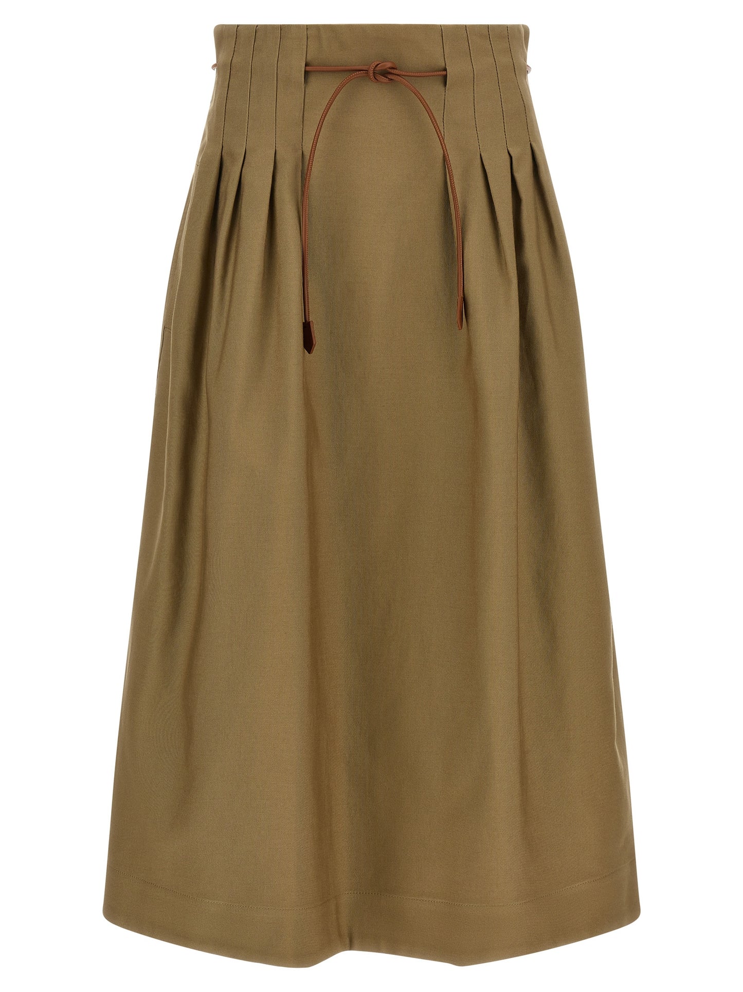 Max Mara Bicolor Cotton Midi Skirt