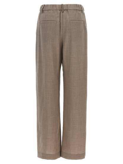 Brunello Cucinelli White Virgin Wool Casual Pants