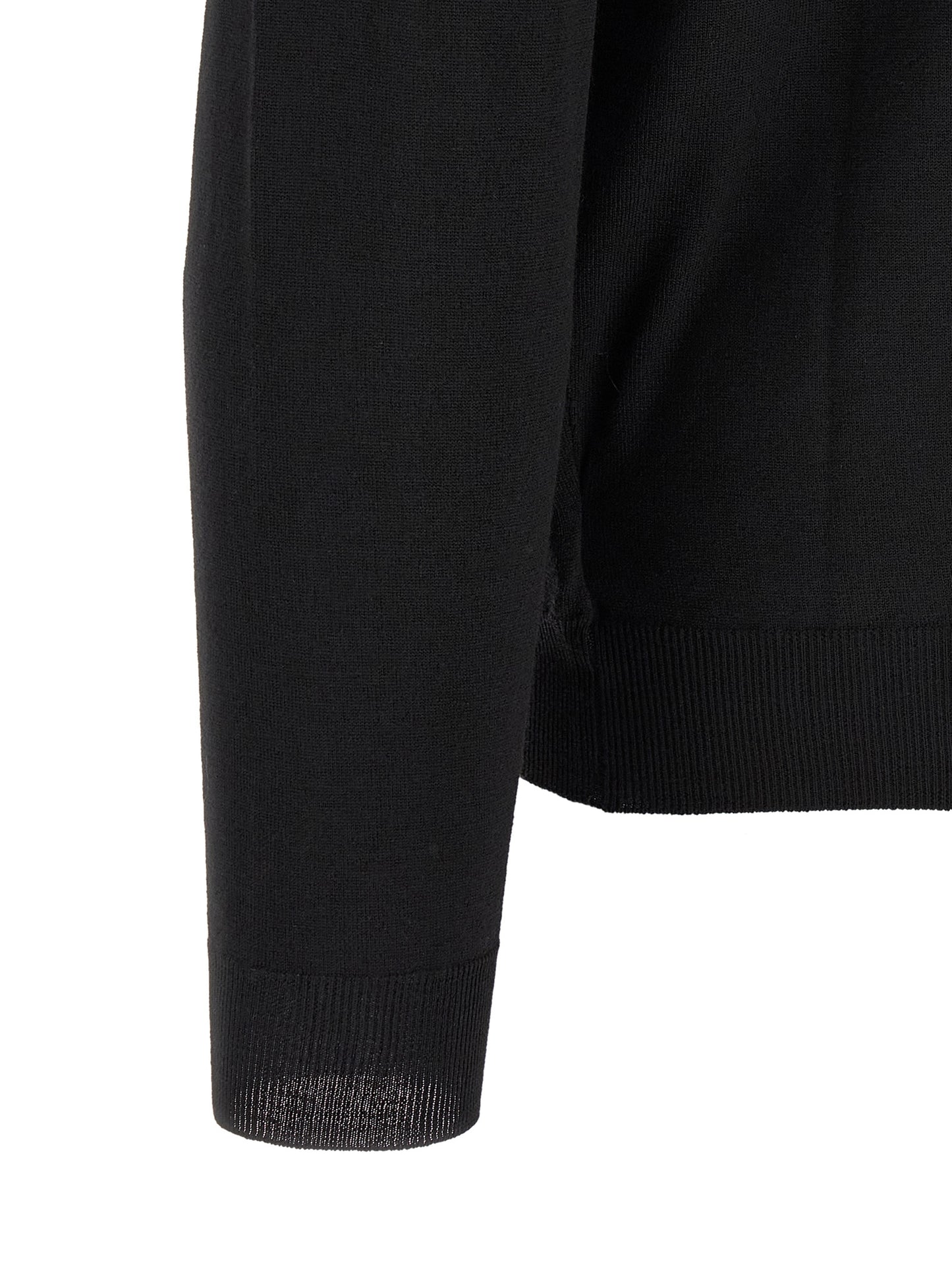ZANONE Black Virgin Wool Polo Shirt