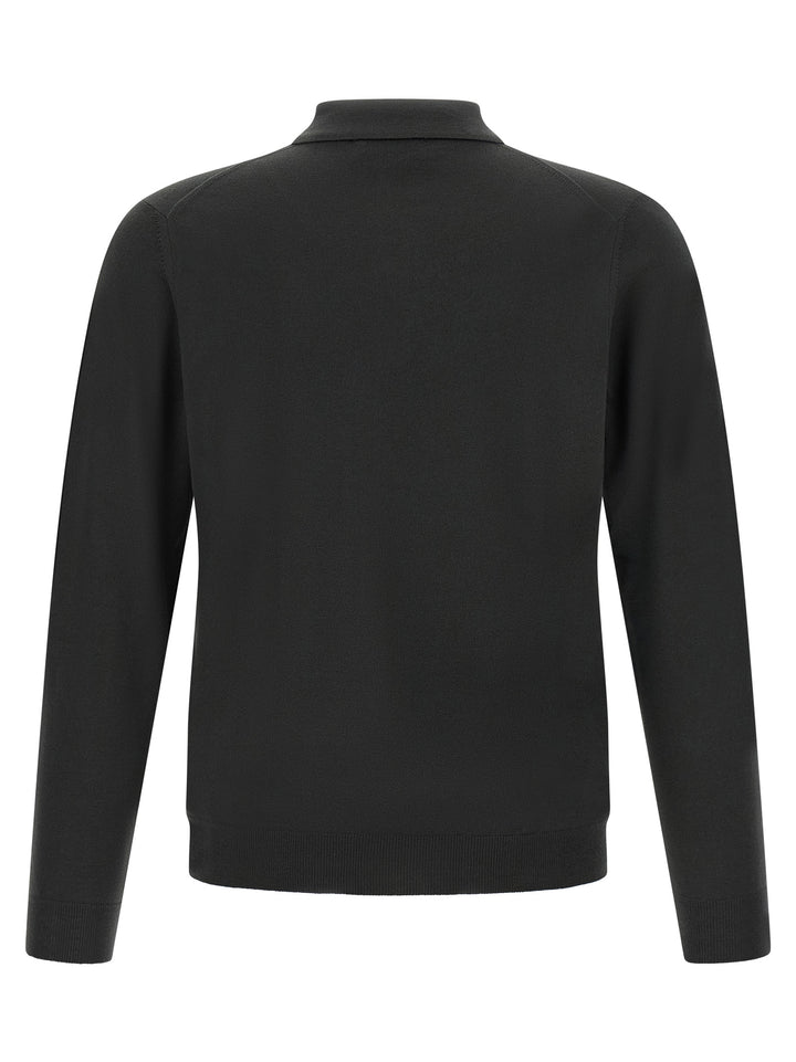 ZANONE Bicolor Virgin Wool Polo Shirt