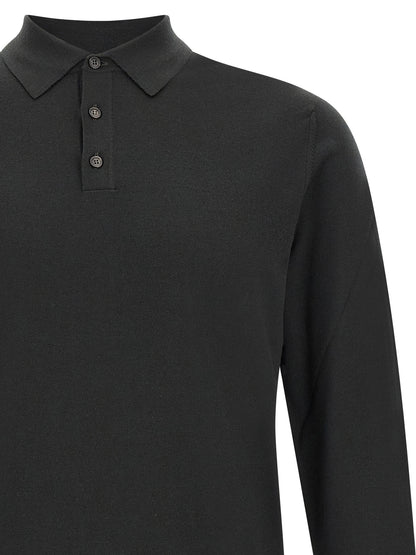 ZANONE Bicolor Virgin Wool Polo Shirt