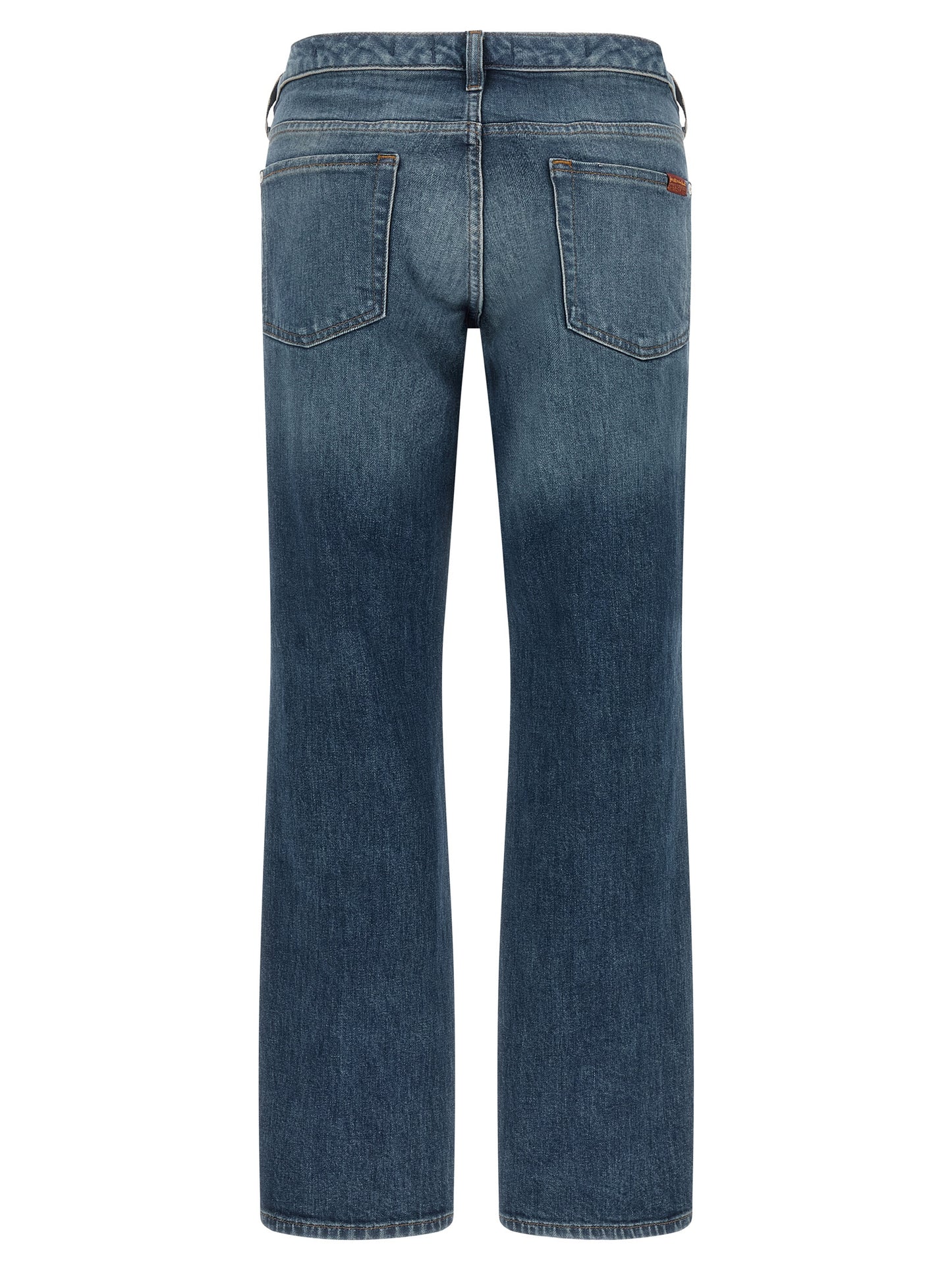 7 For All Mankind Blue Cotton Tapered Jeans