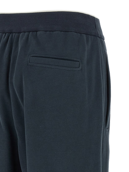 Brunello Cucinelli Blue Cotton Joggers (Workout Pants)