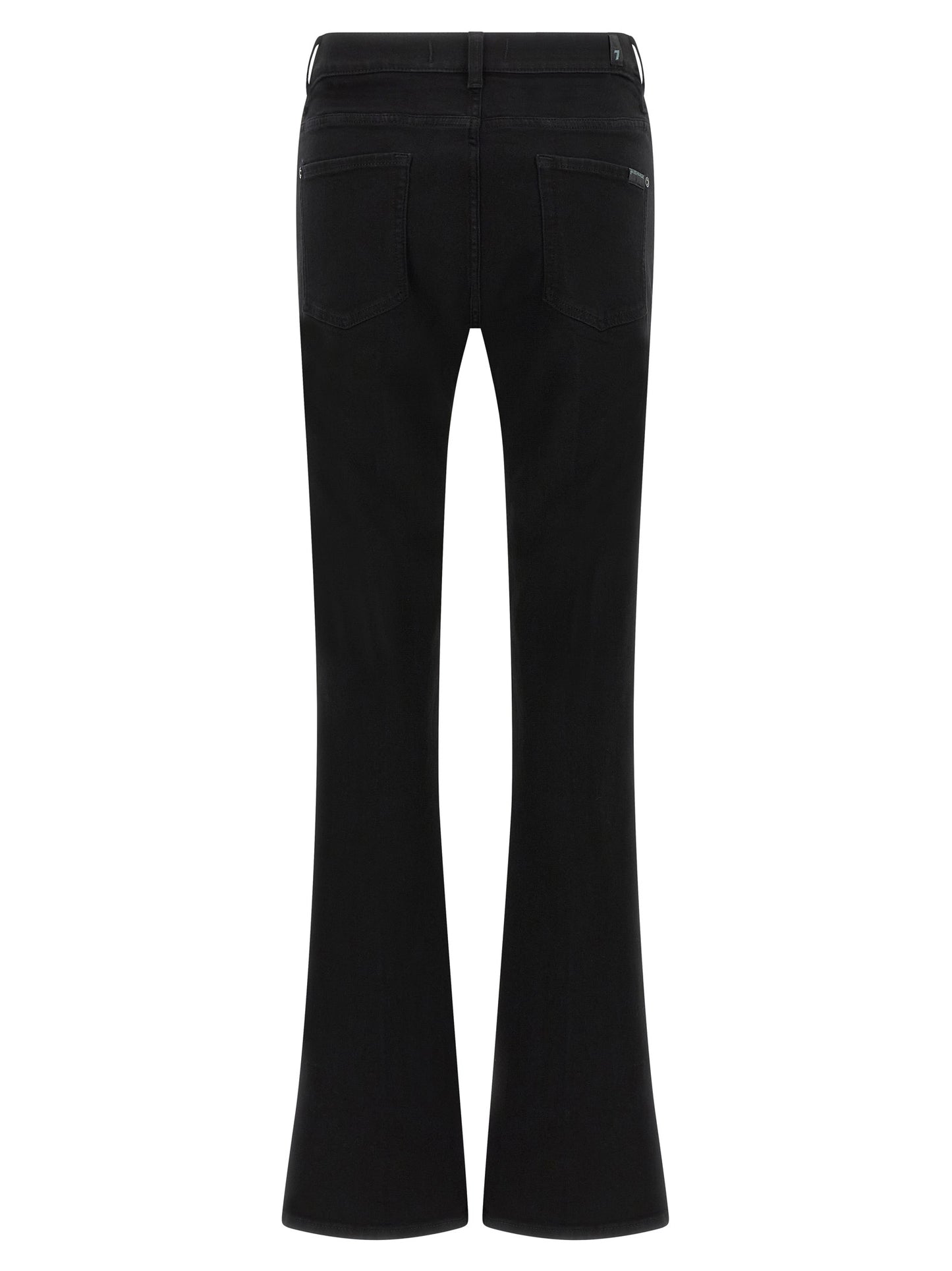7 For All Mankind Black Cotton Bootcut Jeans
