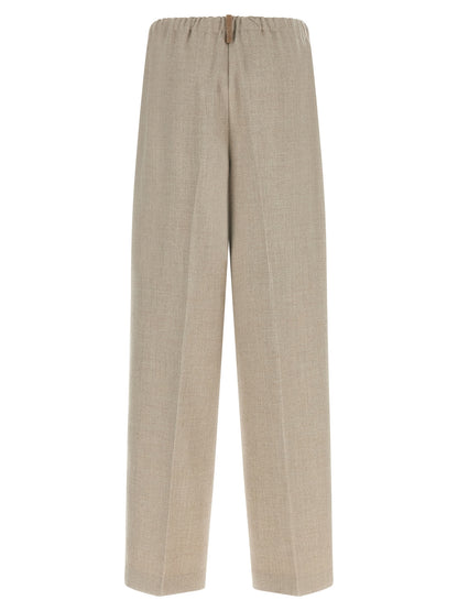 Fabiana Filippi Beige Polyester Casual Pants