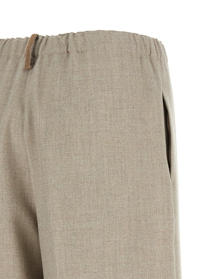 Fabiana Filippi Beige Polyester Casual Pants