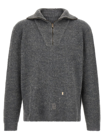 Maison Margiela Gray Linen Cardigan