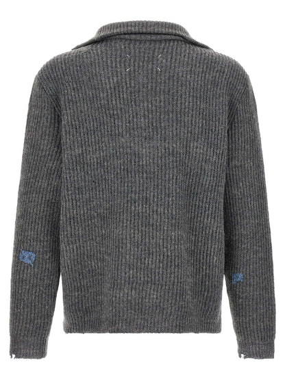 Maison Margiela Gray Linen Cardigan