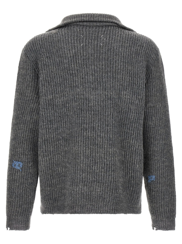 Maison Margiela Gray Linen Cardigan