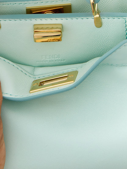 Fendi Bicolor Lamb Leather Handbag