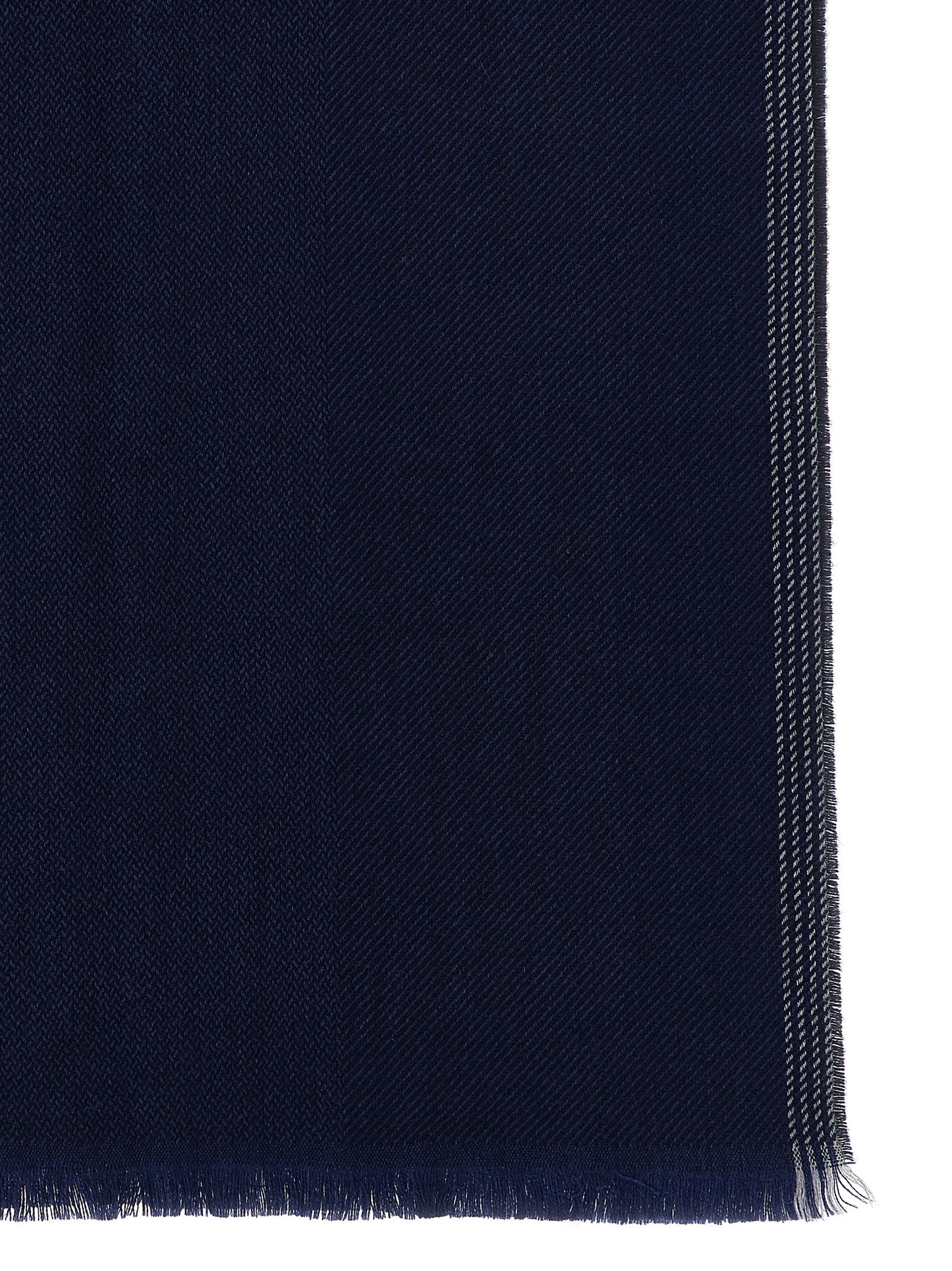 Brunello Cucinelli Blue Wool Scarf