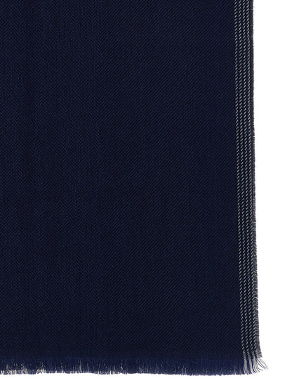 Brunello Cucinelli Blue Wool Scarf