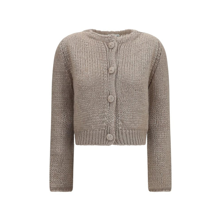 Forte_Forte Beige Silk Cardigan