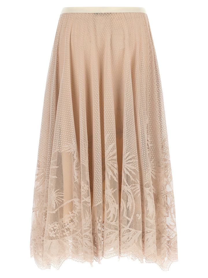 Fabiana Filippi Multicolor Cotton Midi Skirt
