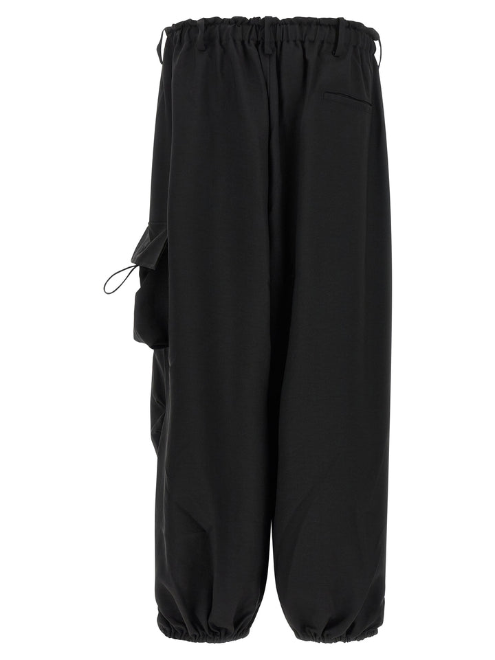 Y-3 Black Polyester Cargo Pants