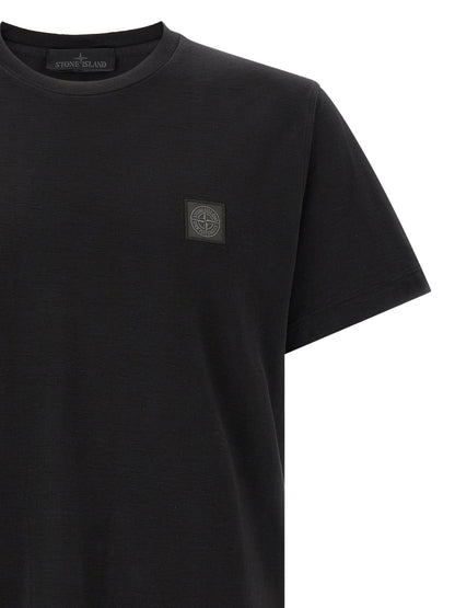 Stone Island Black Cotton T-Shirt