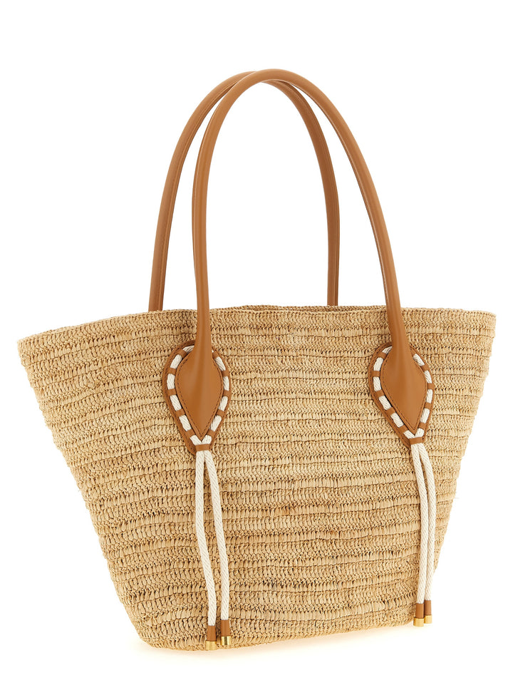 Christian Louboutin Beige Raffia Tote Bag