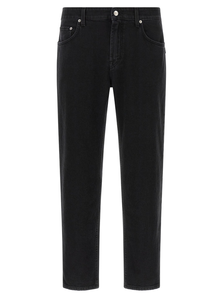 Department 5 Black Cotton Cropped Jeans