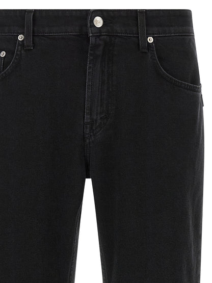 Department 5 Black Cotton Cropped Jeans
