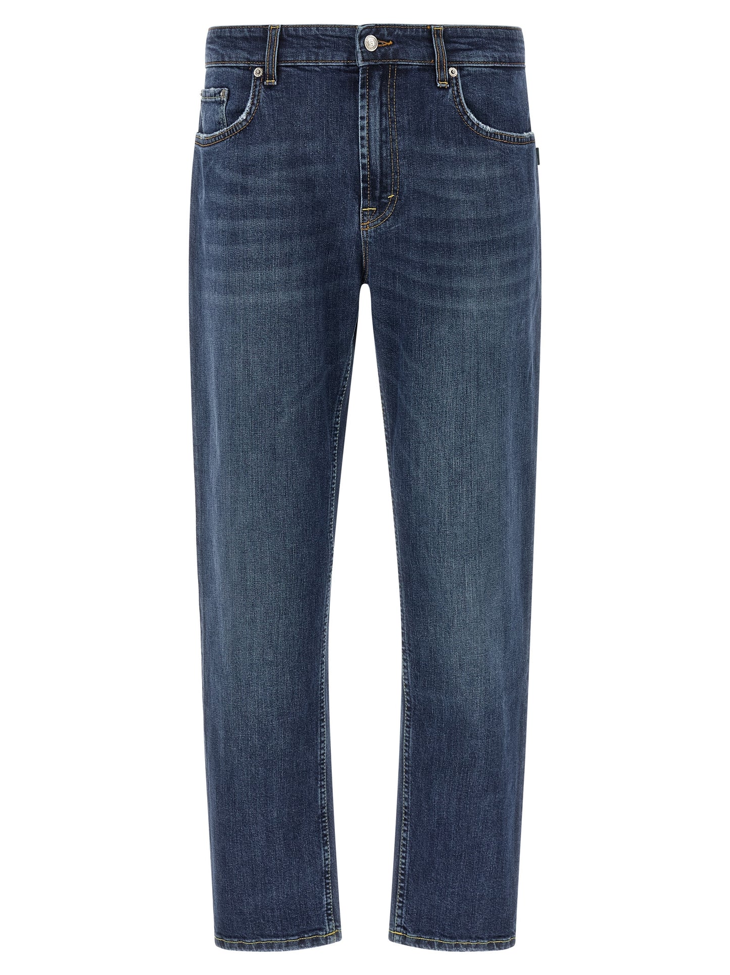 Department 5 Blue Cotton Cropped Jeans