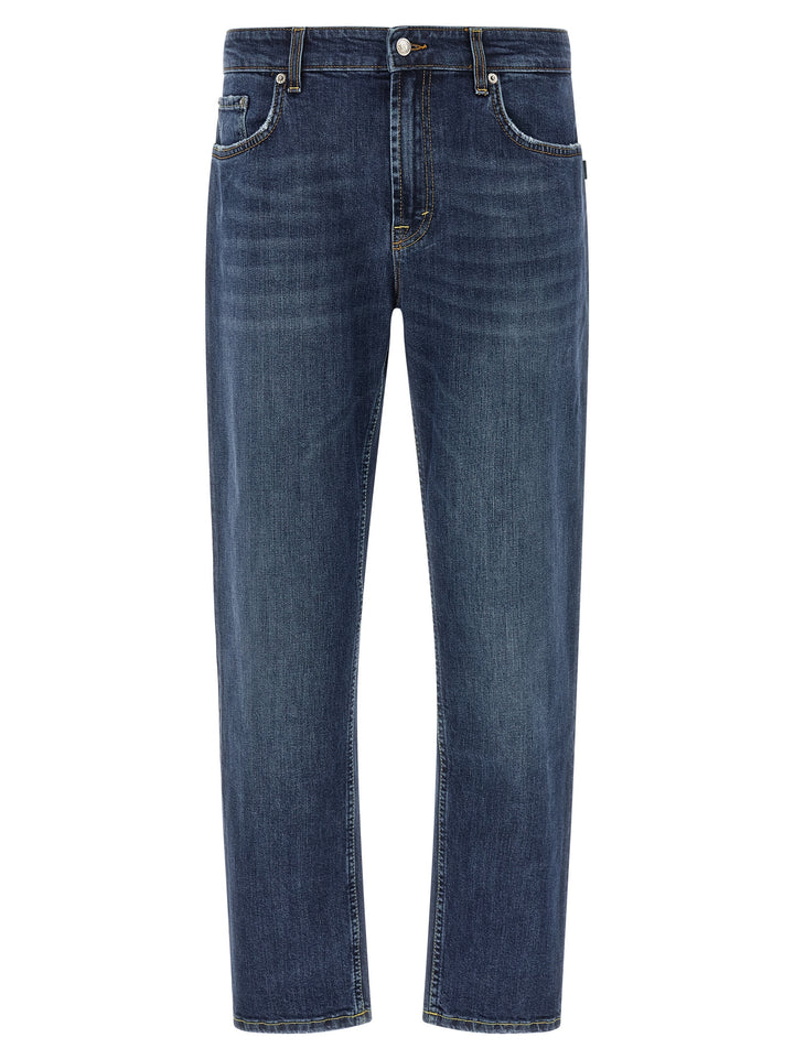 Department 5 Blue Cotton Cropped Jeans