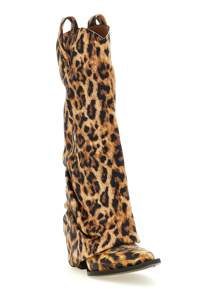 R13 Brown Cowhide Chelsea Boots