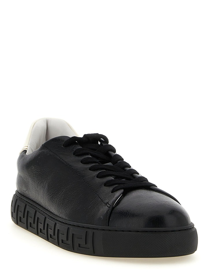 Versace Bicolor Calfskin Low Top Sneakers