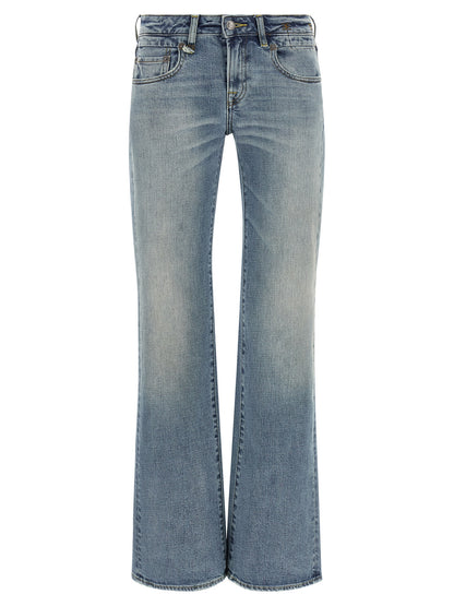 R13 Blue Cotton Flared Jeans