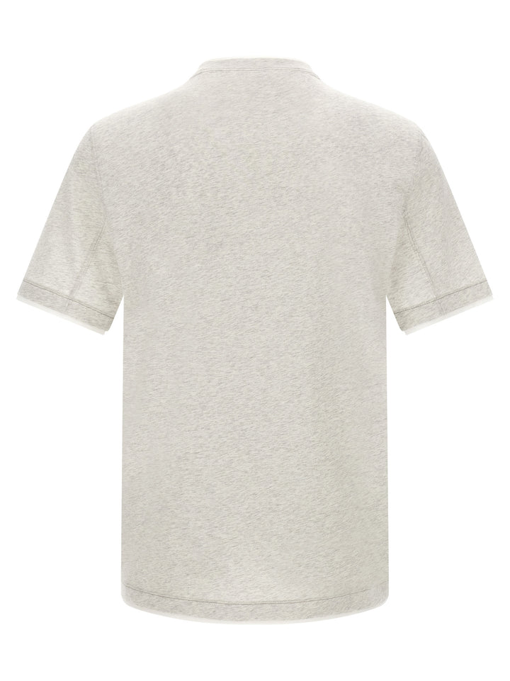 Brunello Cucinelli Gray Cotton T-Shirt