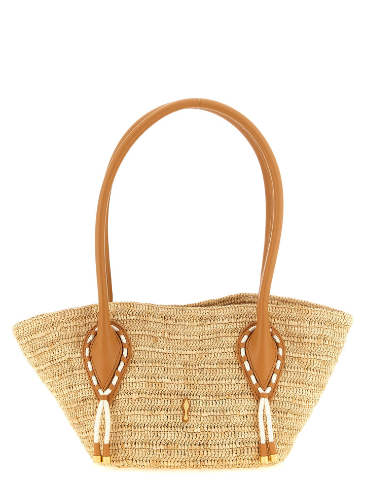 Christian Louboutin Beige Raffia Tote Bag