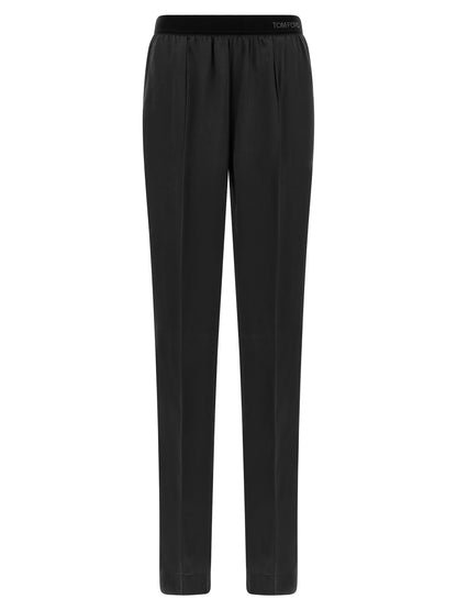 Tom Ford Black Silk Bottoms Sleepwear