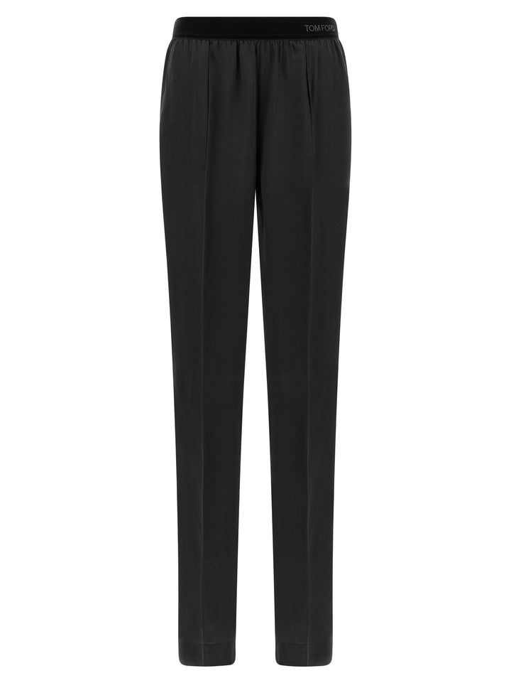 Tom Ford Black Silk Bottoms Sleepwear