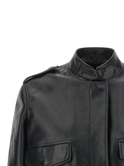 Tom Ford Black Lamb Leather Leather Jacket