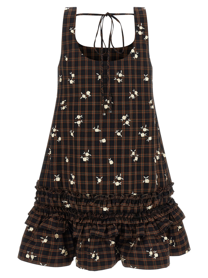 Ganni Brown Organic Cotton Short Dress