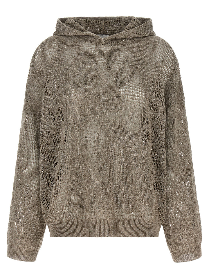 Brunello Cucinelli Brown Linen Cardigan