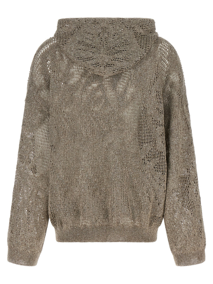 Brunello Cucinelli Brown Linen Cardigan