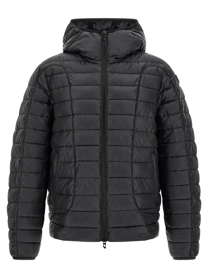 Diesel Black Polyester Full-Length Jacket