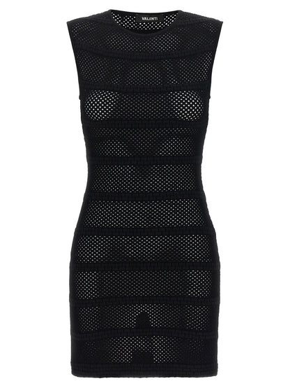 ANTONINO VALENTI Black Viscose Short Dress
