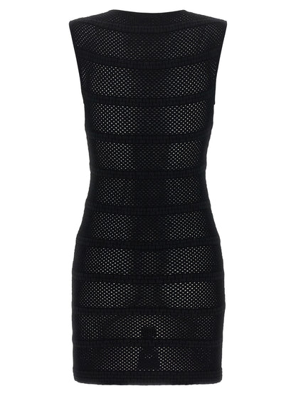ANTONINO VALENTI Black Viscose Short Dress