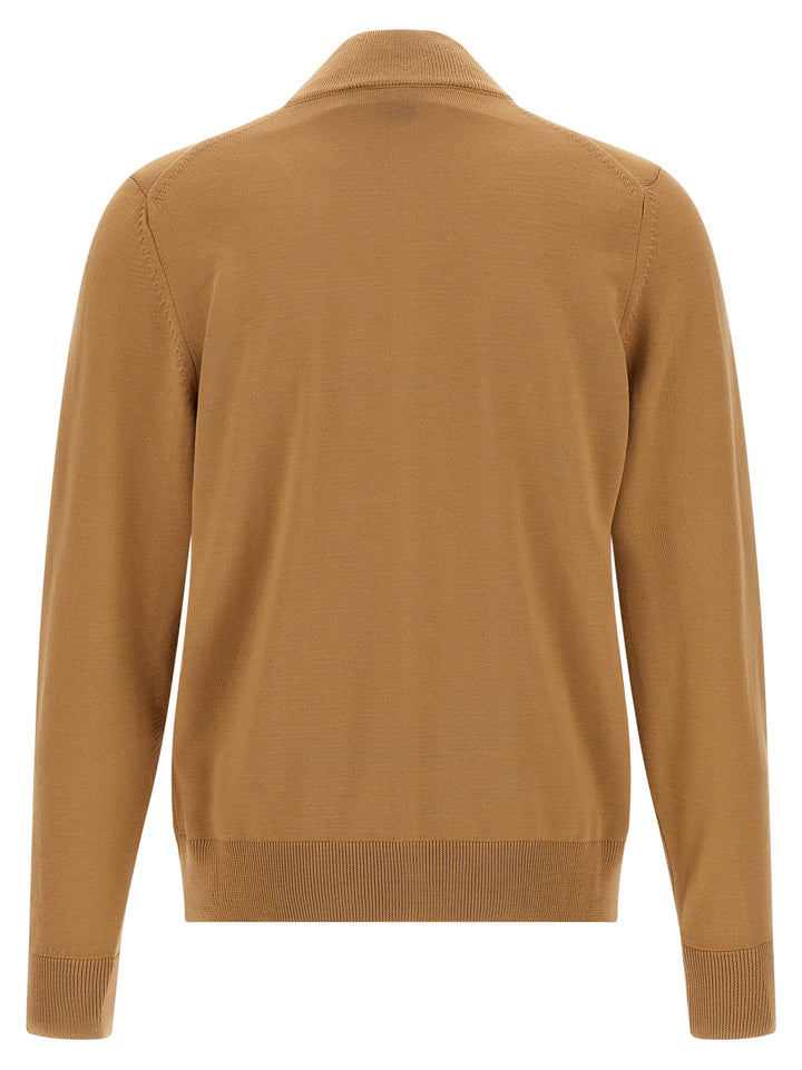 Hugo Boss Brown Virgin Wool Cardigan