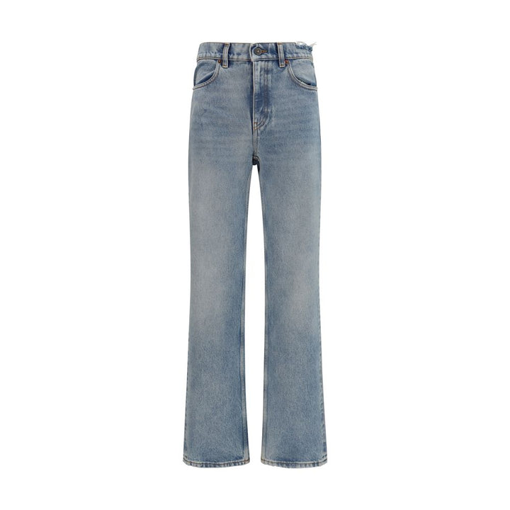 Golden Goose Blue Cotton Straight-Leg Jeans