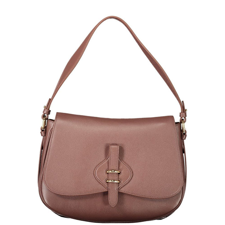Coccinelle Brown Leather Women's Bag with Removable Strap and Compartments