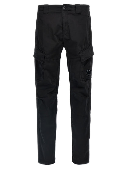 C.P. Company Black Cotton Cargo Pants