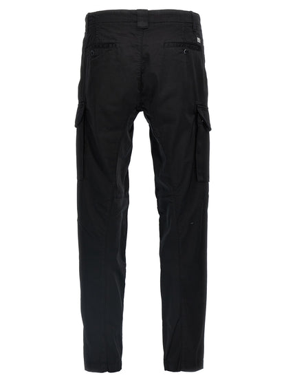 C.P. Company Black Cotton Cargo Pants