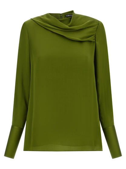Tom Ford Bicolor Silk Blouse